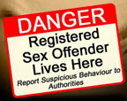 Registered Sex Offender sign