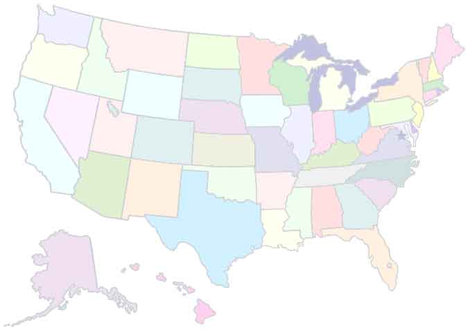 map of USA
