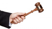 Judges hand holding mallet